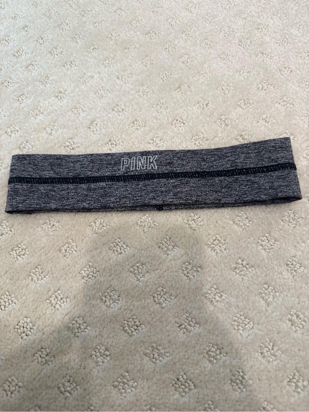 Victoria’s Secret PINK Gray Heather Athletic Headband Black One Size